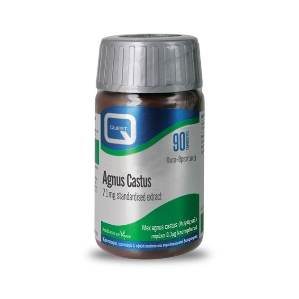 Quest Agnus Castus 71mg Extract 90tabs (Εκχύλισμα Καρπών Λυγαριάς για Ρύθμιση του Εμμηνορροϊκού Κύκλου)