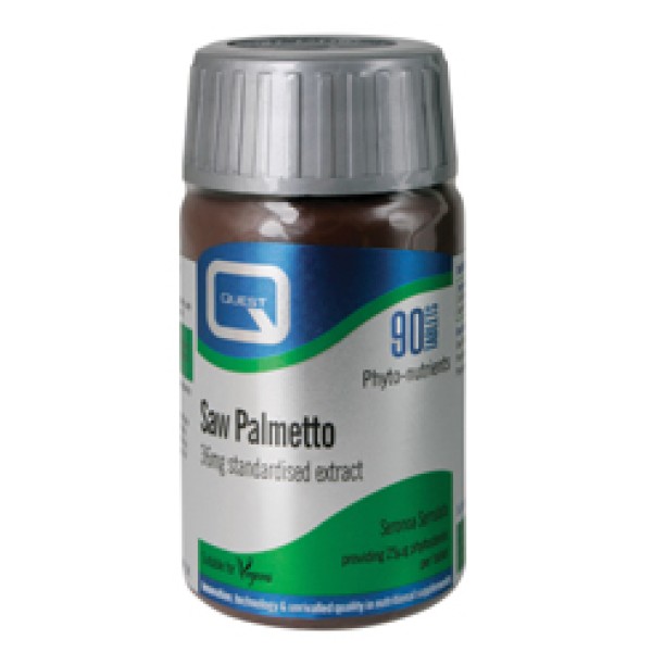 Quest Saw Palmetto 36mg Extract 90tabs (Συμπλήρωμα Διατροφής με Σερενόα για την Μείωση της Διόγκωσης & των Συμπτωμάτων του Προστάτη)