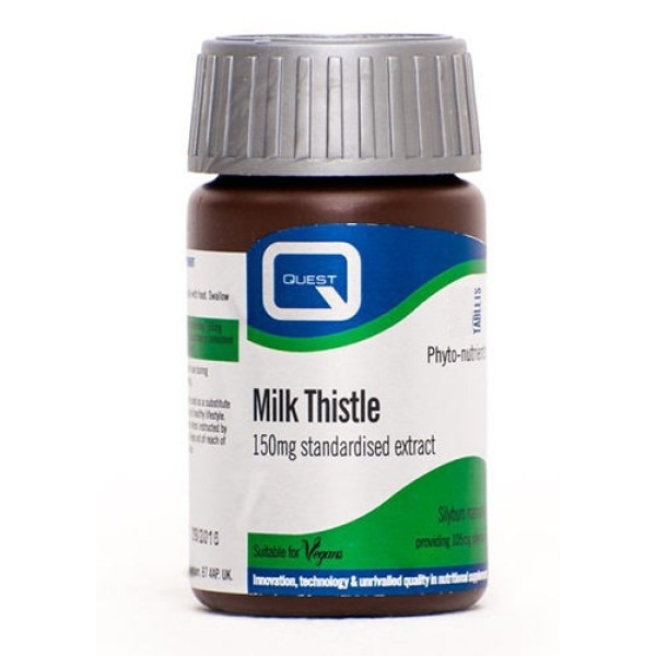 Quest Milk Thistle 150mg Extract 60tabs (Συμπλήρωμα Διατροφής με Εκχύλισμα Γαϊδουράγκαθου που Βοηθάει στην Αποτοξίνωση του Οργανισμού0