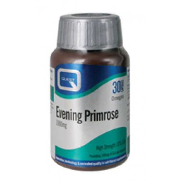 Quest Evening Primrose Oil 1000mg (10% GLA) 30caps (Συμπλήρωμα διατροφής με εκχύλισμα νυχτολούλουδου που συμβάλλει στην μετρίαση των συμπτωμάτων της εμμηνόπαυσης και της περιόδου)