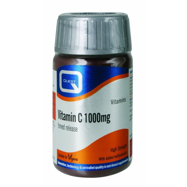 Quest Vitamin C 1000mg Timed Release 60tabs (Συμπλήρωμα διατροφής βραδείας αποδέσμευσης με βιταμίνη C)