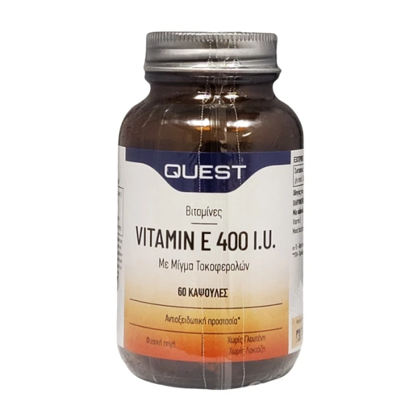 Quest Vitamin E 400i.u. Natural Mixed Tocopherols 60caps (Συμπλήρωμα Διατροφής Βιταμίνης Ε με Αντιοξειδωτική Δράση)