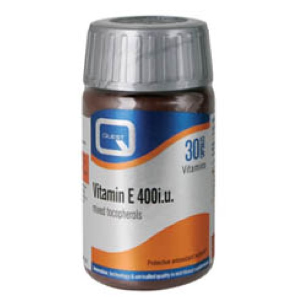 Quest Vitamin E 400i.u. Natural Mixed Tocopherols 30caps (Συμπλήρωμα Διατροφής Βιταμίνης Ε με Αντιοξειδωτική Δράση)