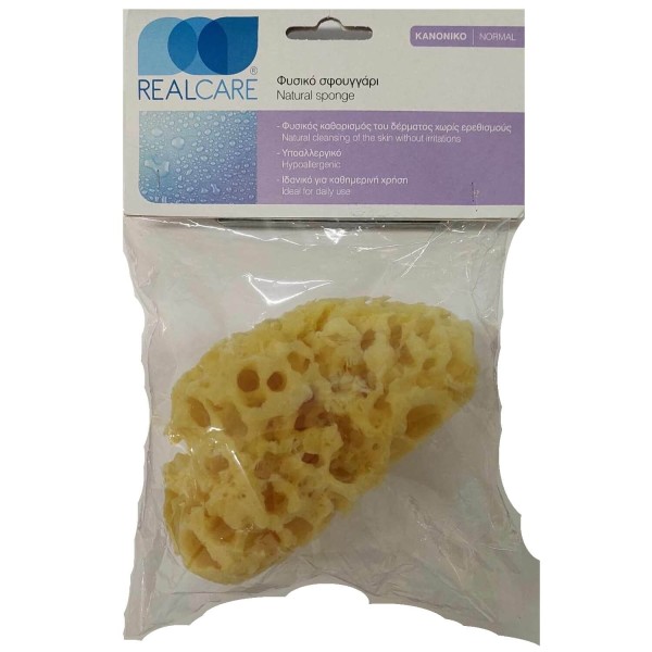 Realcare Natural Sponge Normal 1pc (Φυσικό Σφουγγάρι Κανονικό)