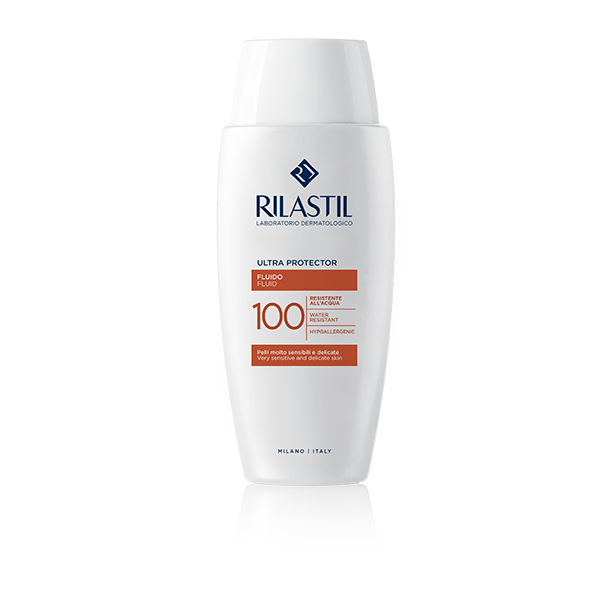 Rilastil Ultra Protector 100 Fluid 75ml (Λεπτόρρευστο, Ενυδατικό Γαλάκτωμα Προσώπου, Σώματος Πολύ Υψηλής Προστασίας για Ευαίσθητες Επιδερμίδες)