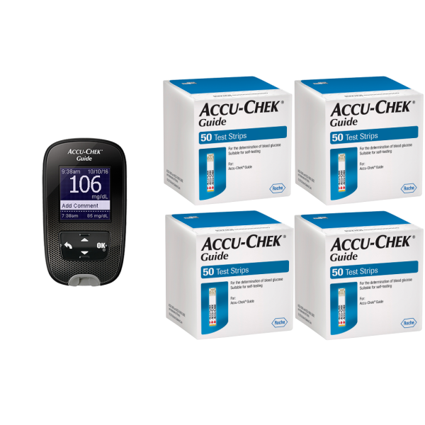 Roche Accu-Chek Guide 4x50ταινίες & δώρο μετρητής Accu-Chek Guide