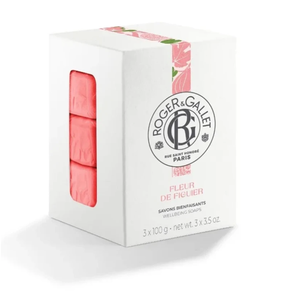 Roger & Gallet Fleur De Figuier Savon/Wellbeing Soap 3x100g (Αναζωογονητικό Σαπούνι)