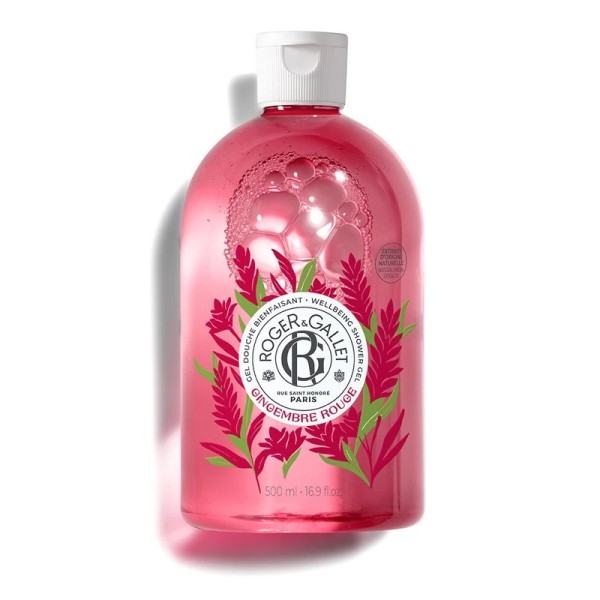 Roger & Gallet Gingembre Rouge Wellbeing Shower Gel 500ml (Ενυδατικό & Αναζωογονητικό Αφρόλουτρο Gel με Αλόε Βέρα &  Άρωμα Τζίντζερ, Ρόδι & Μανταρίνι)