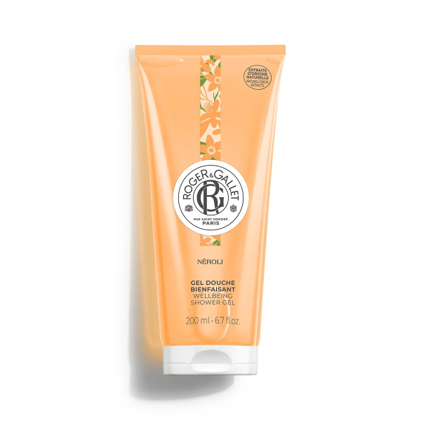 Roger & Gallet Neroli Wellbeing Shower Gel 200ml (Ενυδατικό, Αναζωογονητικό Αφρόλουτρο Gel με Άρωμα Νέρολι & Άνθους Πορτοκαλιάς)