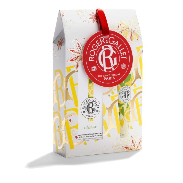 Roger & Gallet Xmas Promo Pack Cédrat Eau Parfumée Bienfaisante Εορταστικό Set 30ml