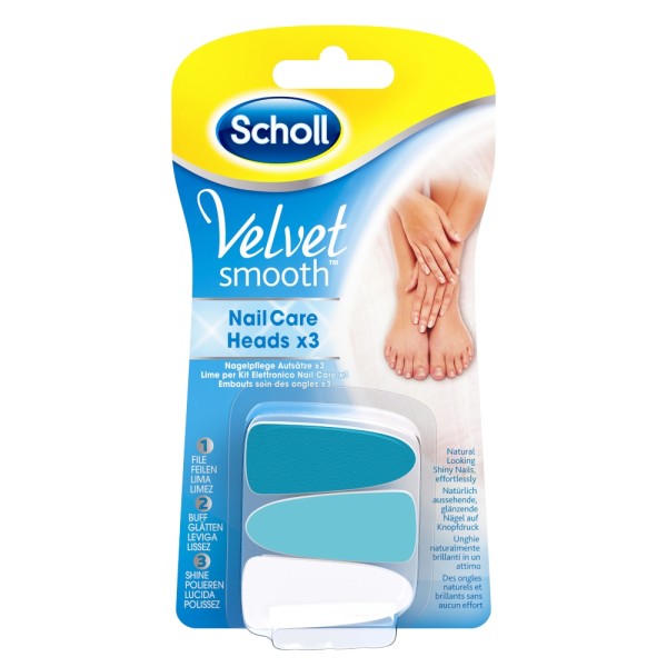 Scholl Velvet Smooth Nail Care Heads x 3