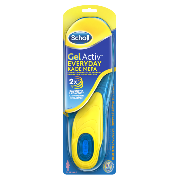 Scholl Γυναικείοι Πάτοι Gel Active Everyday One Size (35,5-40,5) 1ζεύγος