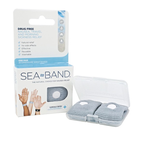 Sea Band Adults Grey 2pcs (Περικάρπια Καταπολέμησης Ναυτίας / Ενηλίκων)