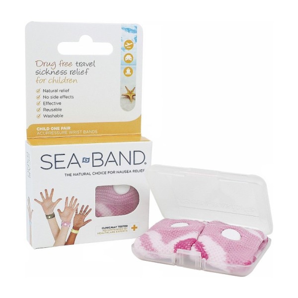 Sea Band Children Pink 2pcs (Περικάρπια Παιδικά για Καταπολέμηση Ναυτίας)