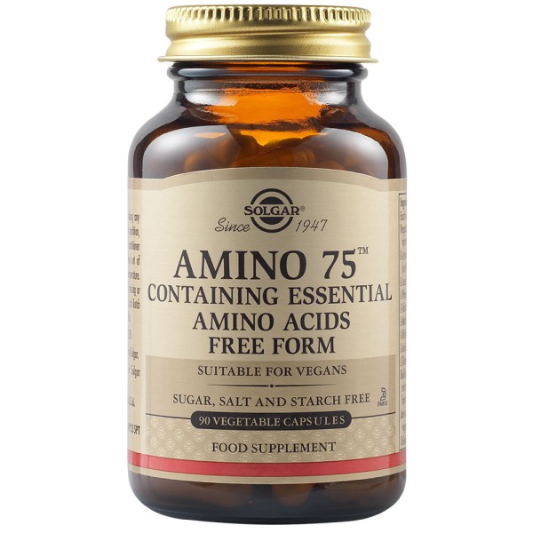 Solgar Amino 75 Essential Amino Acids 90 Vegetable Capsules.