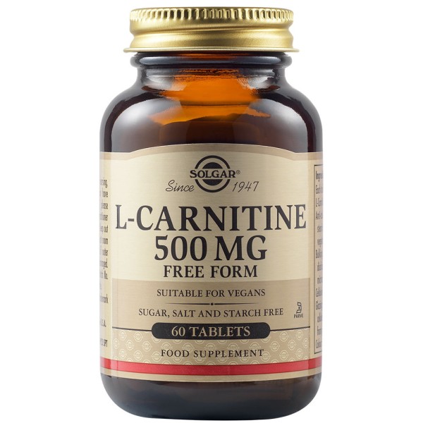 Solgar L-Carnitine 500mg 60 Tablets.