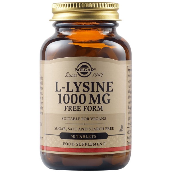 Solgar L-Lysine 1000mg 50 Tablets.