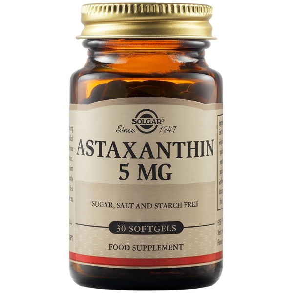 Solgar Astaxanthin 5mg 30 Softgels.