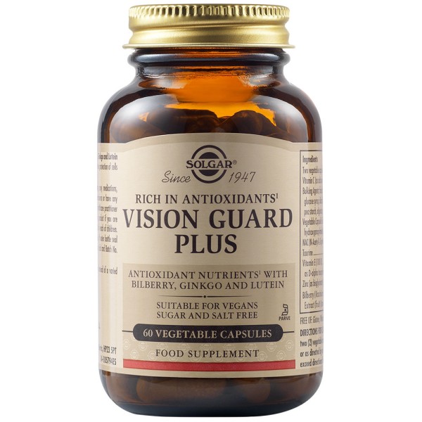 Solgar Vision Guard Plus 60 Vegetable Capsules.