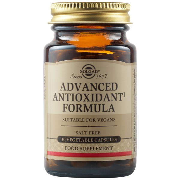 Solgar Advanced Antioxidant Formula 30 Vegetable Capsules.