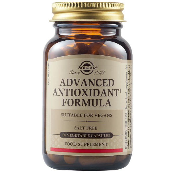 Solgar Advanced Antioxidant Formula 60 Vegetable Capsules.