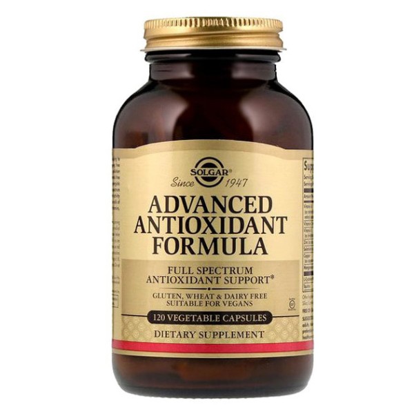 Solgar Advanced Antioxidant Formula 120 Vegetable Capsules.