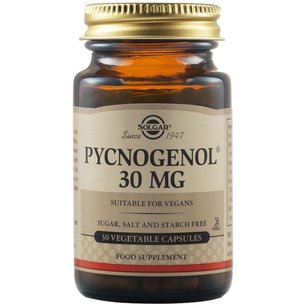 Solgar Pycnogenol 30mg 30 Vegetable Capsules.