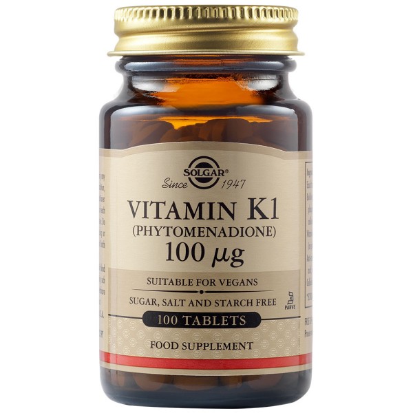 Phytomenadione Solgar Vitamin K1 (Phytomenadione) 100mcg 100