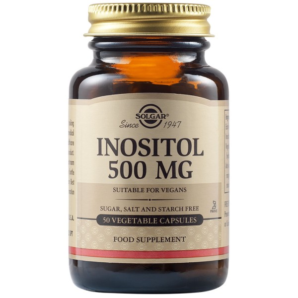 Solgar Inositol 500mg 50 Vegetable Capsules.