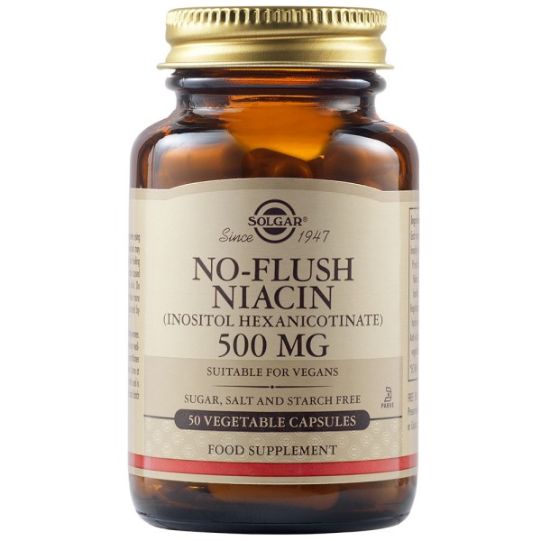 Solgar No Flush Niacin 500mg 50 Vegetable Capsules. Solgar No Flush Niacin 500mg 50 Vegetable Capsules.