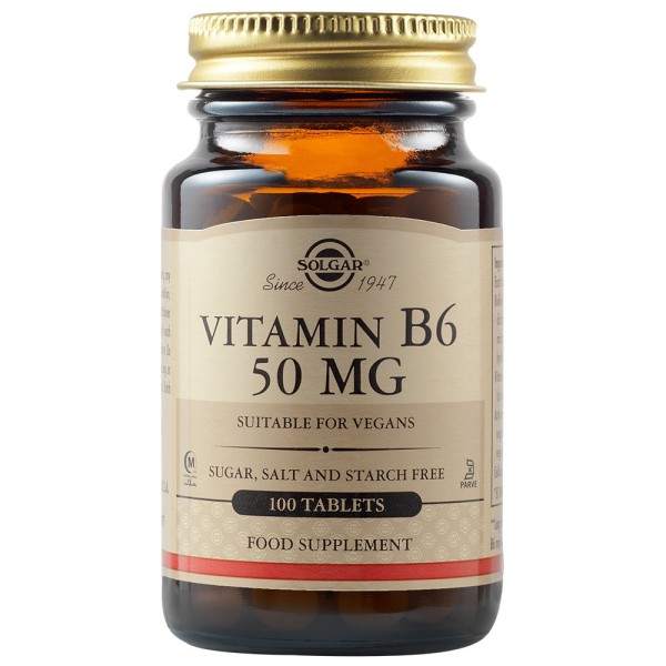 Solgar Vitamin B6 50mg 100 Tablets.