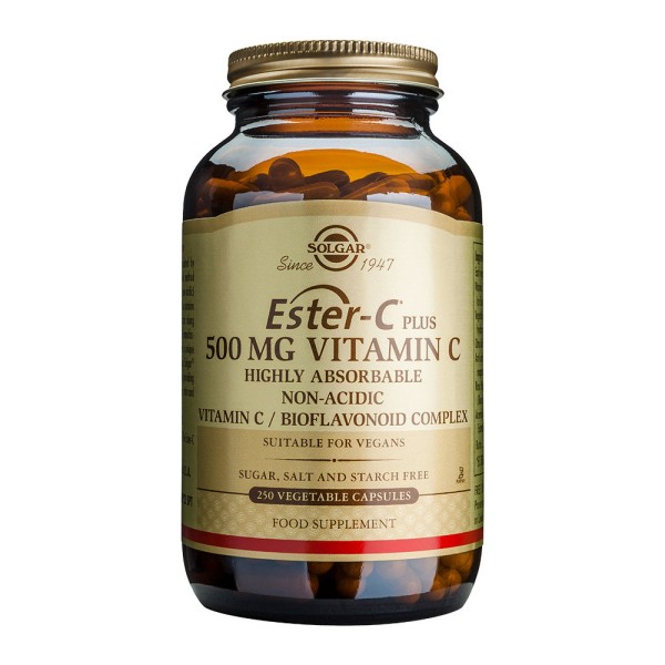 Solgar Ester-C Plus 500mg Vitamin C 250 Vegetable Capsules.