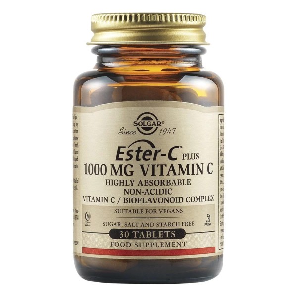 Solgar Ester-C Plus 1000mg Vitamin C 30 Tablets.