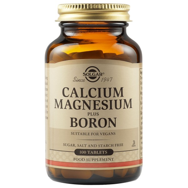 Solgar Calcium Magnesium Plus Boron 100 Tablets.