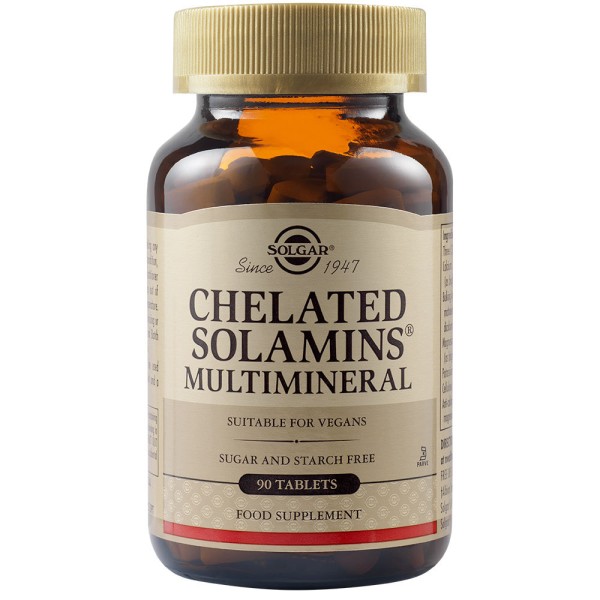 Solgar Chelated Solamins Multimineral 90 Tablets.