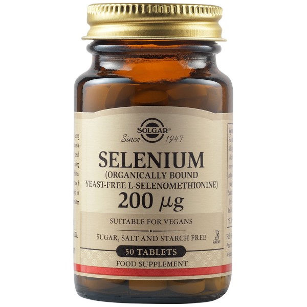 Solgar Selenium (Yeast-Free) 200µg 50 Tablets.