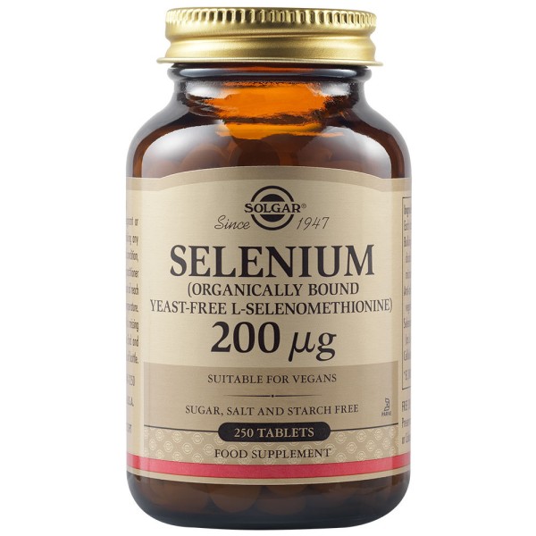 Solgar Selenium (Yeast-Free) 200µg 250 Tablets.