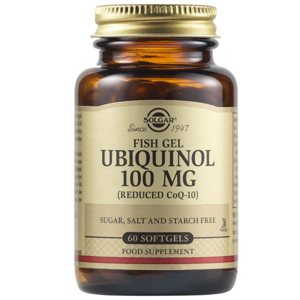 Solgar Ubiquinol 100mg Fish Gel 60 Softgels.