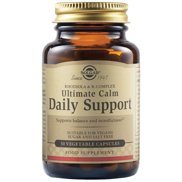 Solgar Ultimate Calm Daily Support 30 Vegetable Capsules.