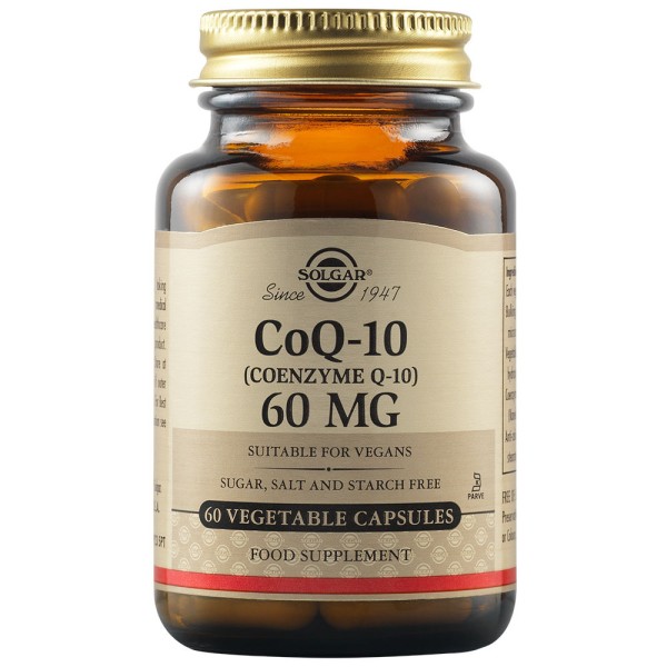 Solgar CoQ-10 (Coenzyme Q-10) 60mg 60 Vegetable Capsules.