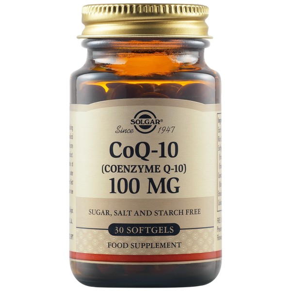 Solgar CoQ-10 (Coenzyme Q-10) 100mg 30 Softgels.