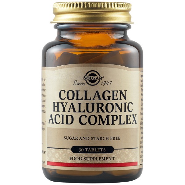 Solgar Collagen Hyaluronic Acid Complex 30 Tablets.