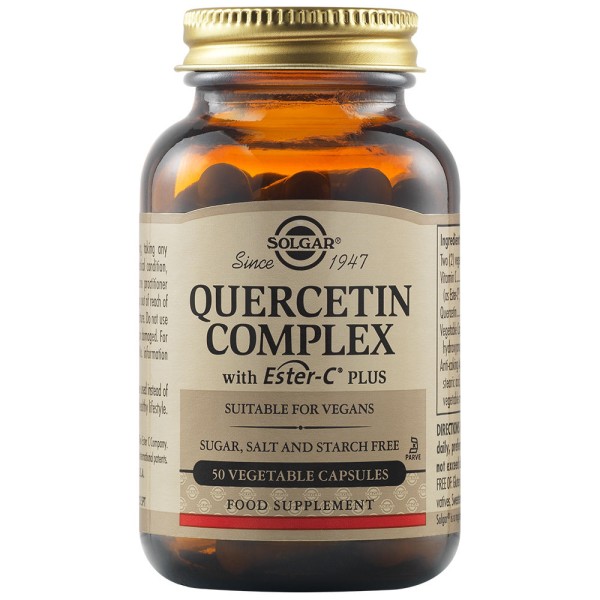 Solgar Quercetin Complex with Ester-C Plus 50 Vegetable Capsules.