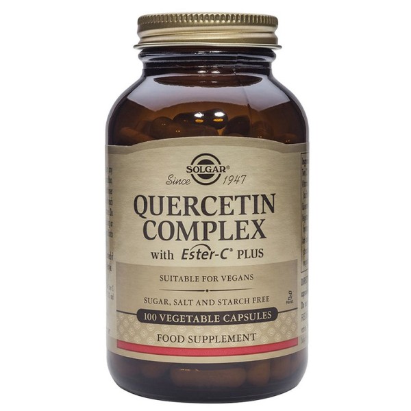 Solgar Quercetin Complex with Ester-C Plus 100 Vegetable Capsules.