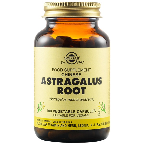 Solgar Chinese Astragalus Root 100 Vegetable Capsules.