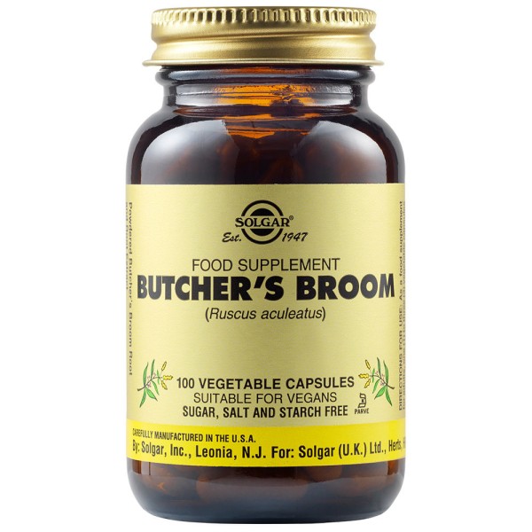 Solgar Butcher's Broom 100 Vegatable Capsules.