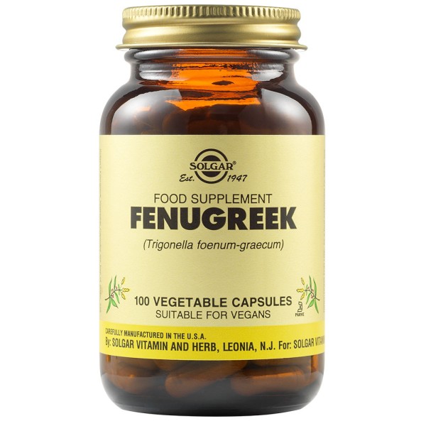 Solgar Fenugreek 100 Vegetable Capsules.