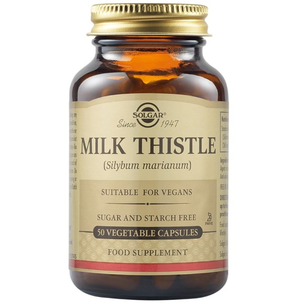 Solgar Milk Thistle 50 Vegetable Capsules.