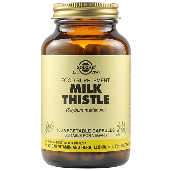 Solgar Milk Thistle 100 Vegetable Capsules.