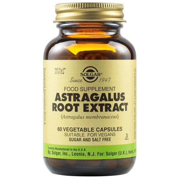 Solgar Astragalus Root Extract 60 Vegetable Capsules.